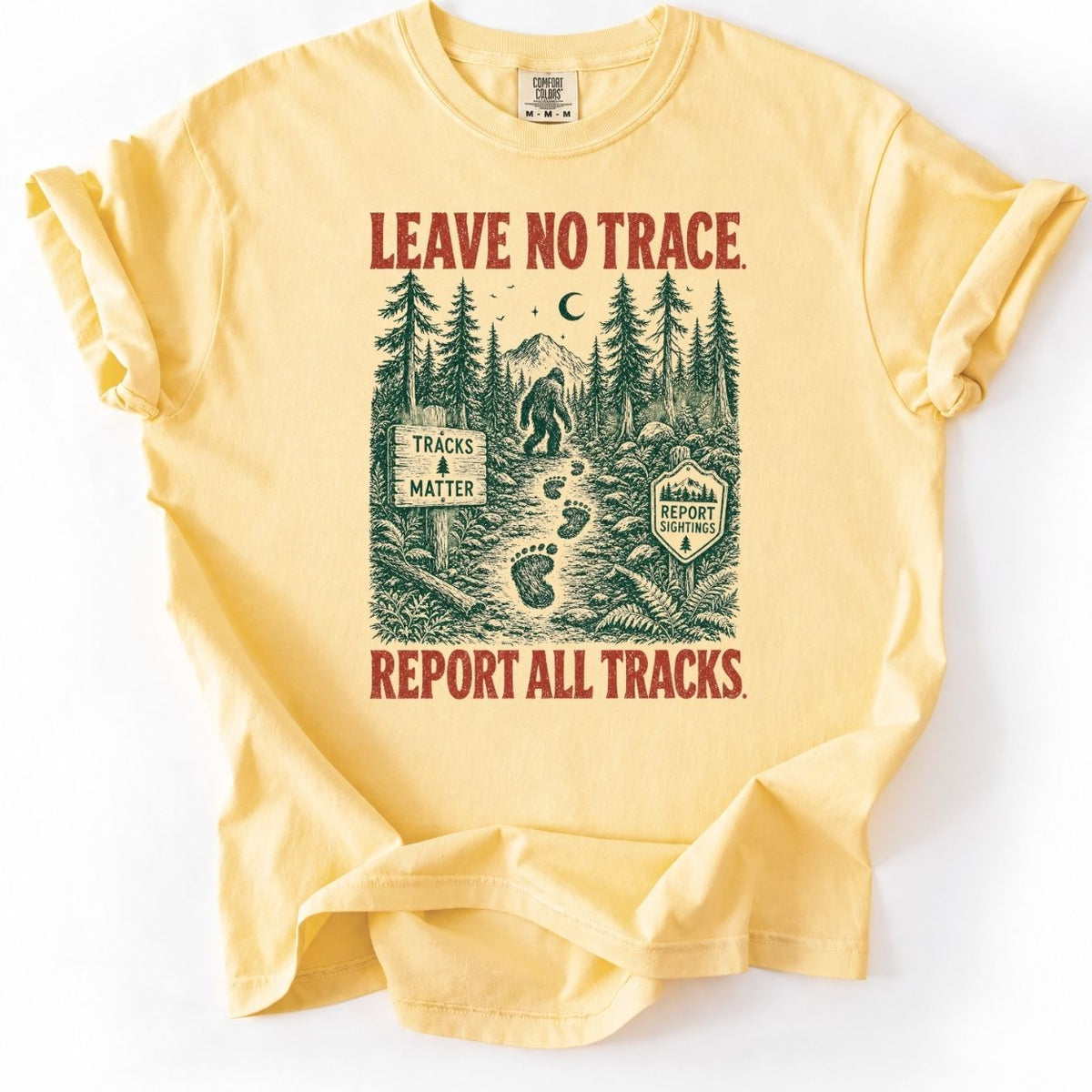 Vintage Bigfoot Leave No Trace Sasquatch - Premium Shirt