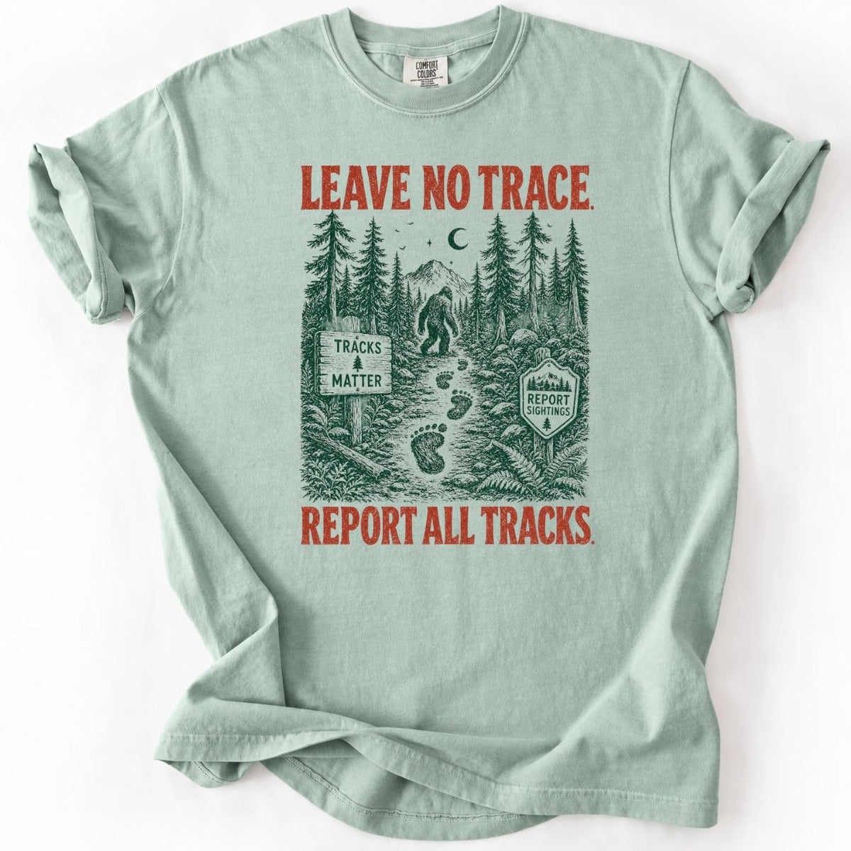 Vintage Bigfoot Leave No Trace Sasquatch - Premium Shirt