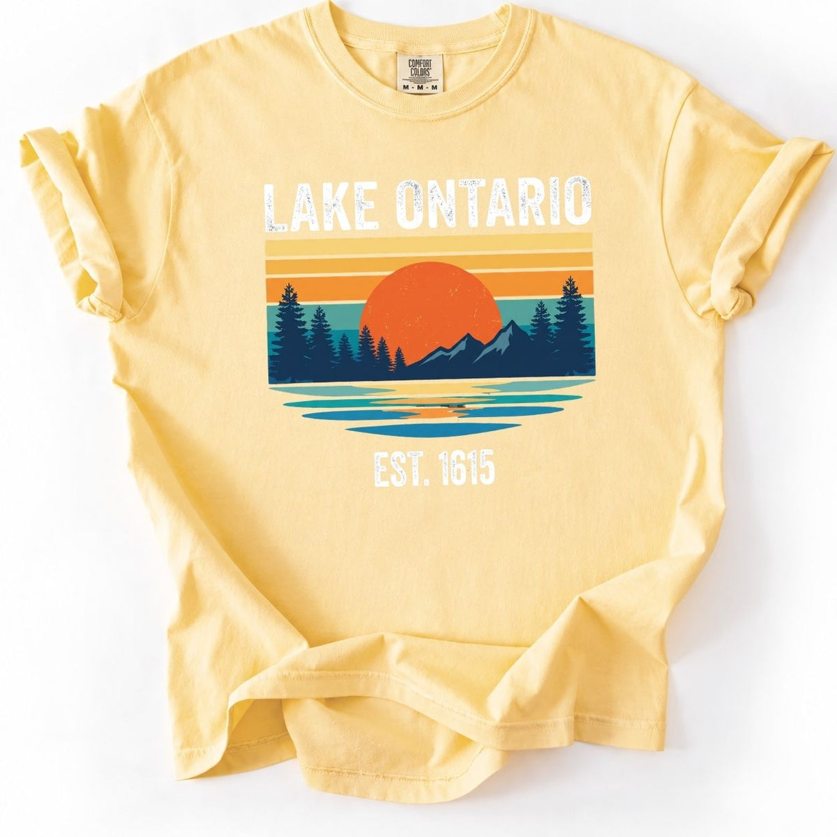 Vintage Lake Ontario T-Shirt – Retro Sunset Graphic Premium Shirt