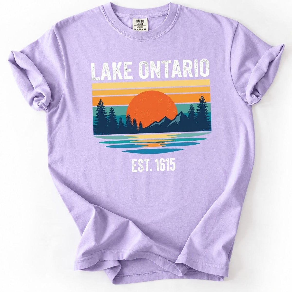 Vintage Lake Ontario T-Shirt – Retro Sunset Graphic Premium Shirt